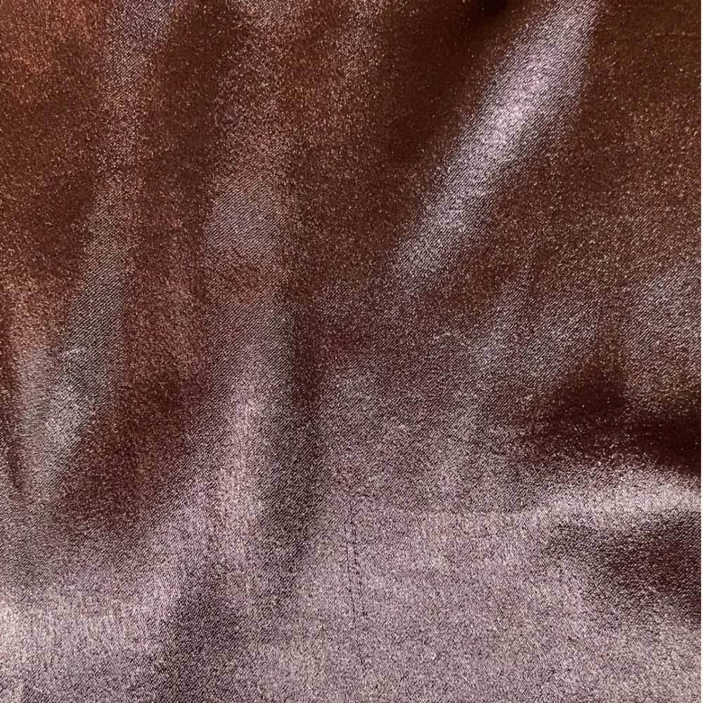 Olivaceous Burgundy Satin Shift Dress Short Sleeve Back Zip Size‎ S Cocktail